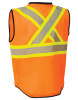 ForceField Hi-Vis Safety Vest with Zipper Frontand Perforated Reflective Tape | SafetyApparel.ca