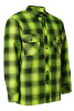 ForceField Hi Vis Black Shadow Plaid Quilted Flannel Shirt Jacket | SafetyApparel.ca