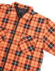 ForceField Hi Vis Orange Tartan Plaid Quilted Flannel Shirt Jacket with Front Zip | SafetyApparel.ca