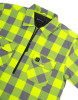 ForceField Hi Vis Buffalo Plaid Quilted Flannel Shirt Jacket with 1/2 Zip Front Closure | SafetyApparel.ca