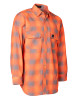ForceField Hi Vis Orange Shadow Plaid Unlined Flannel Shirt | SafetyApparel.ca
