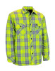 ForceField Hi Vis Plaid Quilted Flannel Shirt Jacket with Reflective Striping | SafetyApparel.ca