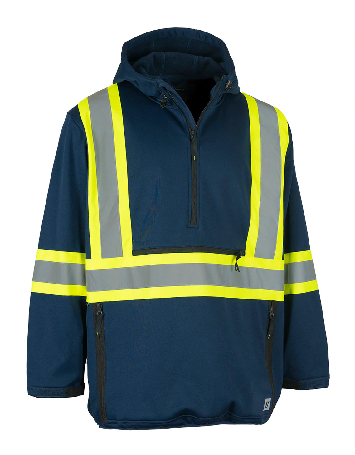 Forcefield Hi Vis Safety Anorak Pullover Softshell | Navy
