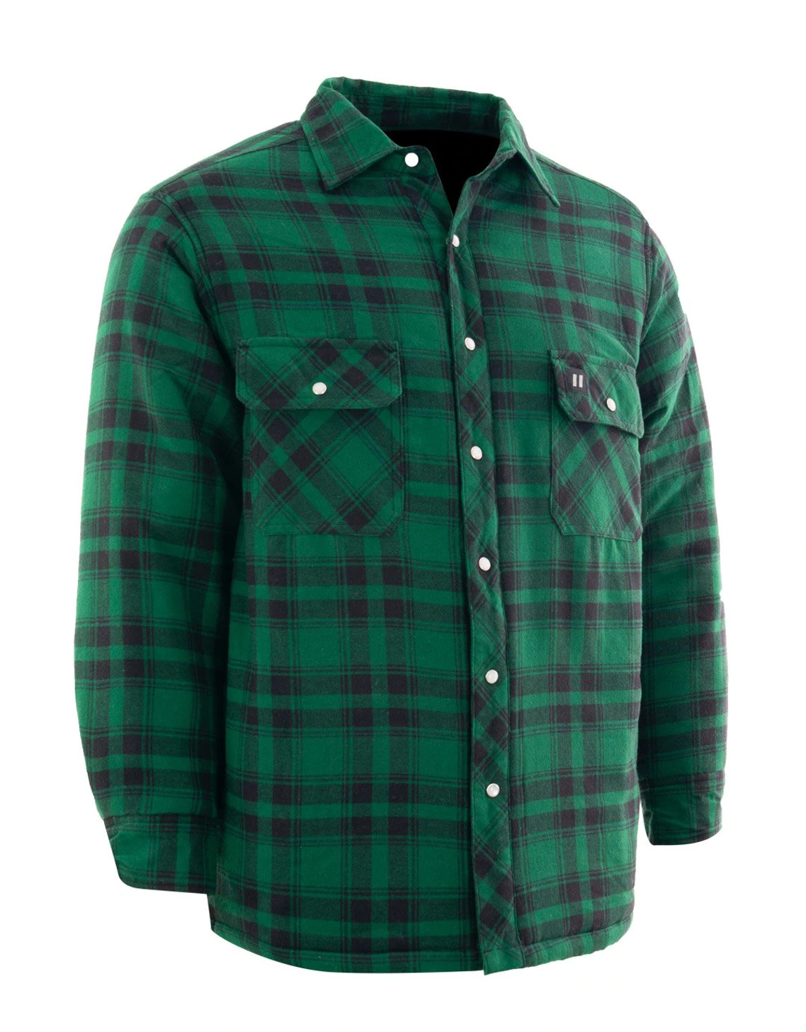 Forcefield Green Plaid Quilted Flannel Shirt | SafetyApparel.ca