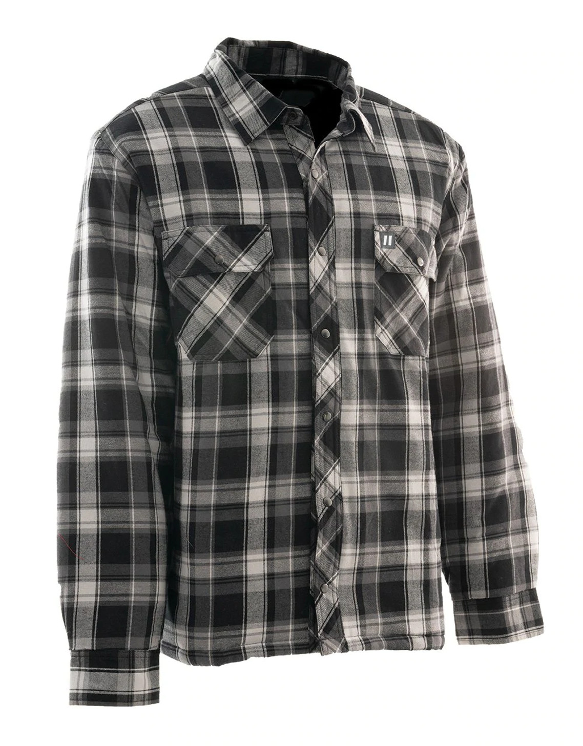 Forcefield Grey Plaid Quilted Flannel Shirt | SafetyApparel.ca