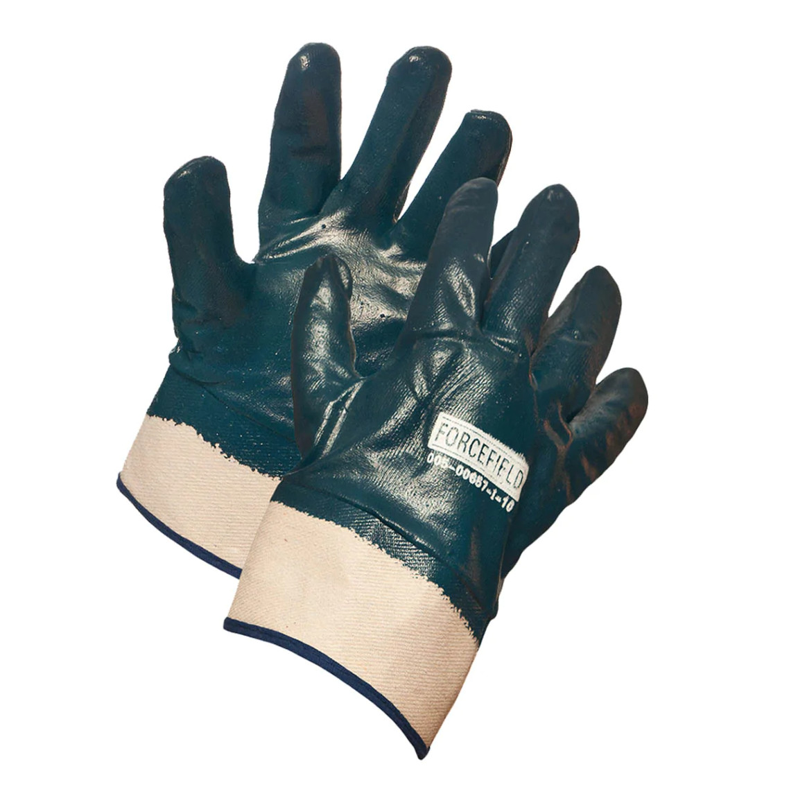 Forcefield Blue Nitrile Fully Rough Coated Work Gloves (12Pairs/Box) | SafetyApparel.ca