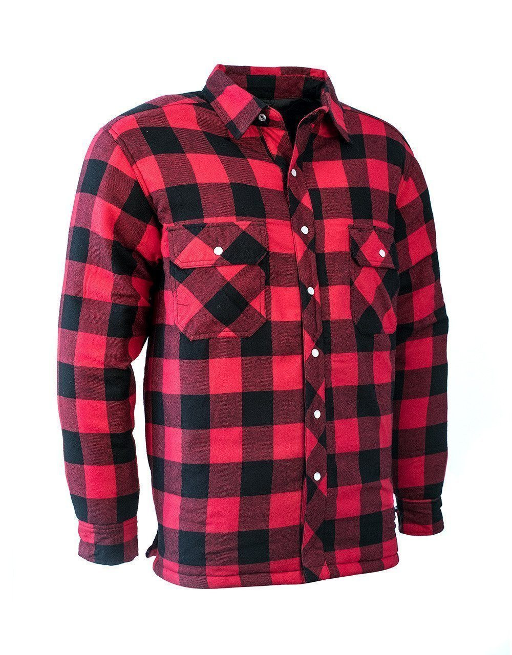 Forcefield Red Buffalo Plaid Quilted Flannel Shirt - SafetyApparel.ca