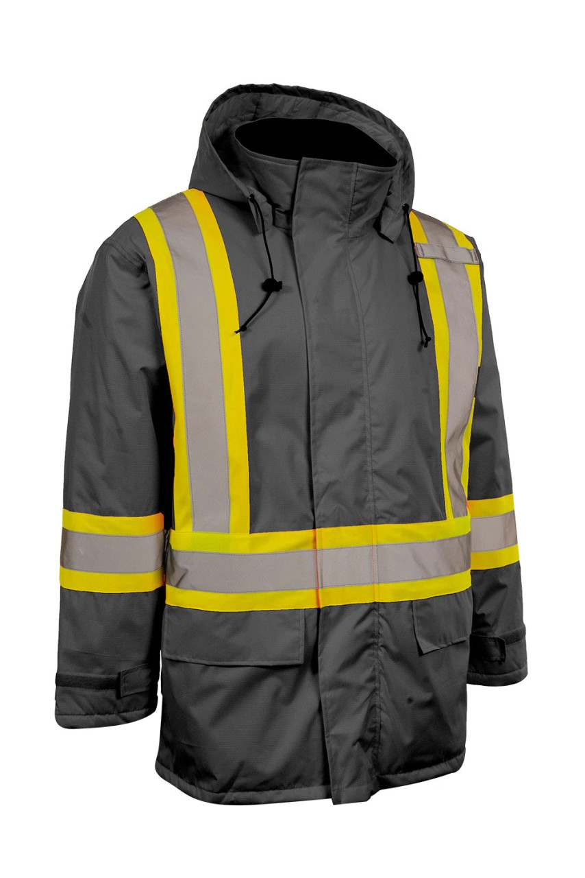 Forcefield Hi Vis Insulated Miners Jacket - SafetyApparel.ca