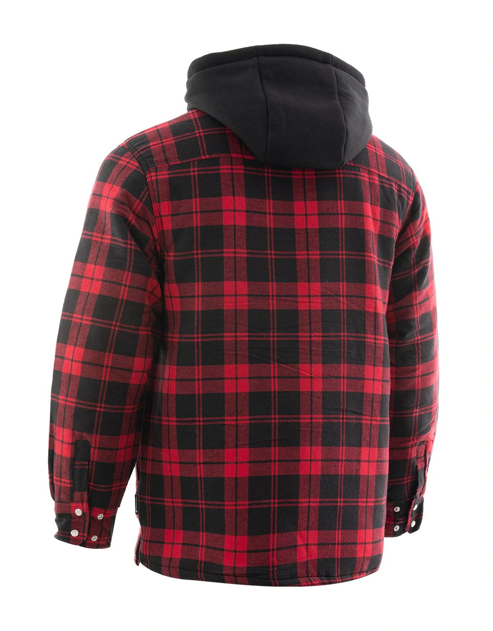 Forcefield Red Plaid Hooded Sherpa-lined Flannel Shirt Jacket