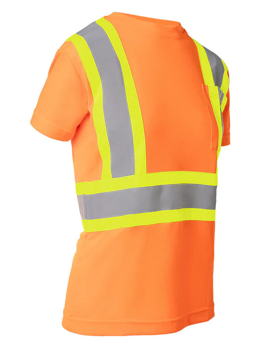 ForceField Women's Hi Vis Crew Neck Short Sleeve Safety Tee Shirt