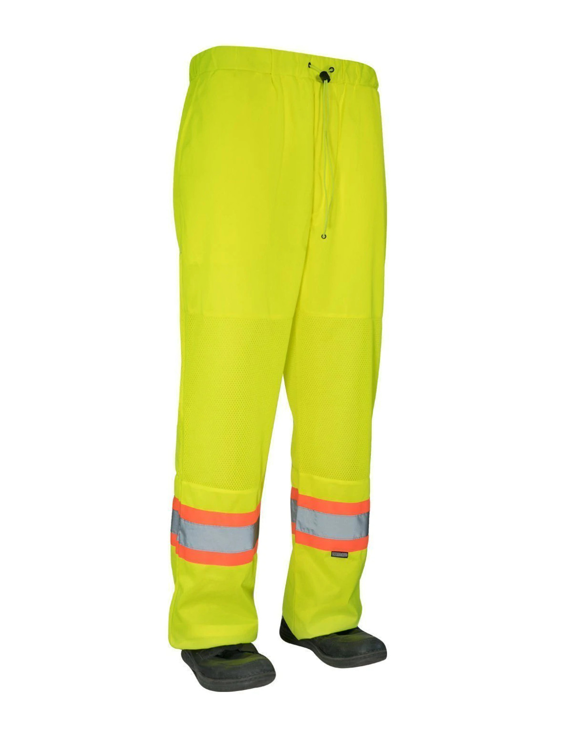 Forcefield Hi Vis Safety Tricot Traffic Pants with Vented Legs and Elastic  Waist