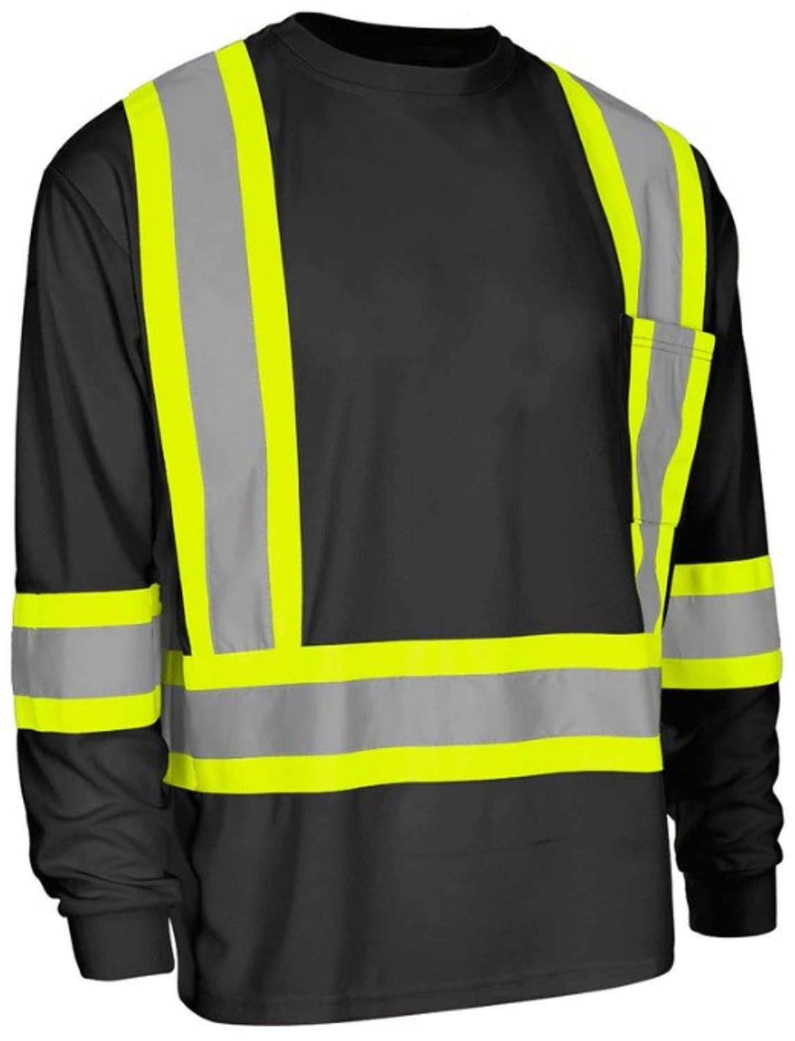 Forcefield Hi-Vis CSA Crew Neck Long Sleeve Tee