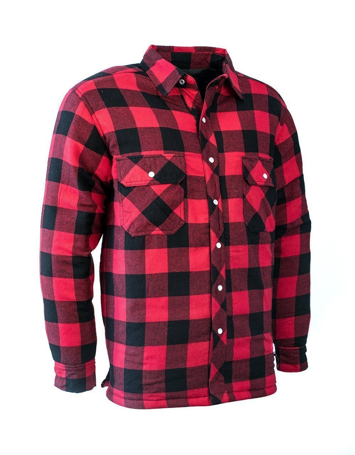 Forcefield Red Buffalo Plaid Quilted Flannel Shirt