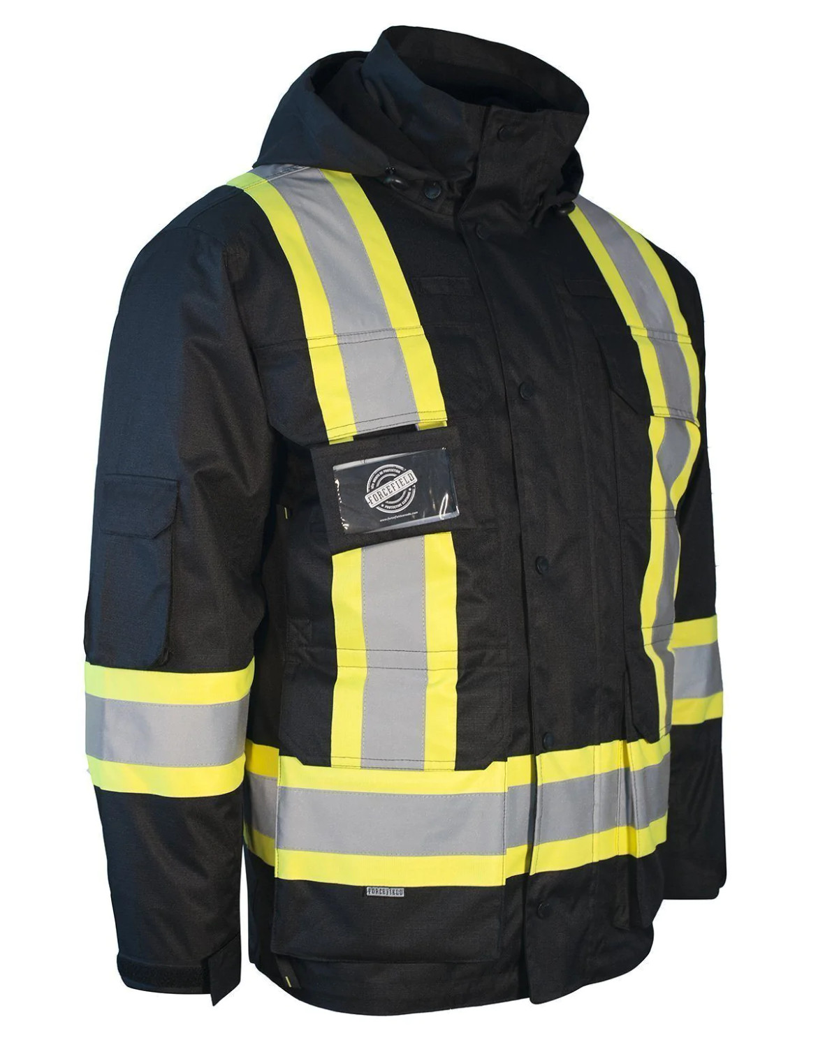 ForceField 3-in-1 Hi Vis Winter Safety Parka with Removable Black Nylon  Puff Jacket