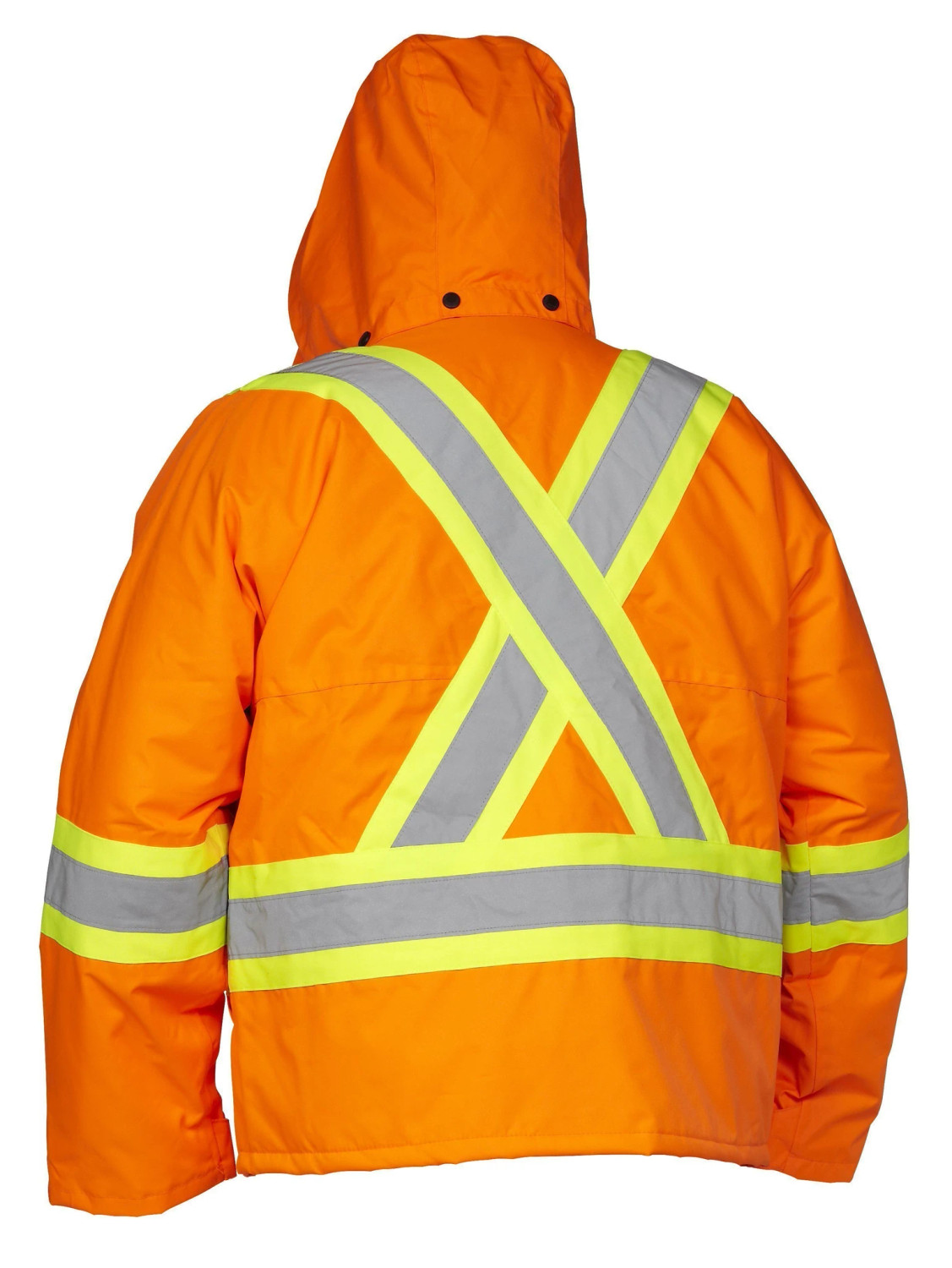 Safety jacket security set of yellow and orange Vector Image