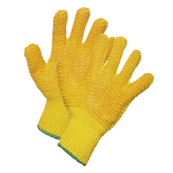 Forcefield Orange String Knit Work Gloves with PVC Criss-Cross Grip (12 Pairs/Box) | SafetyApparel.ca