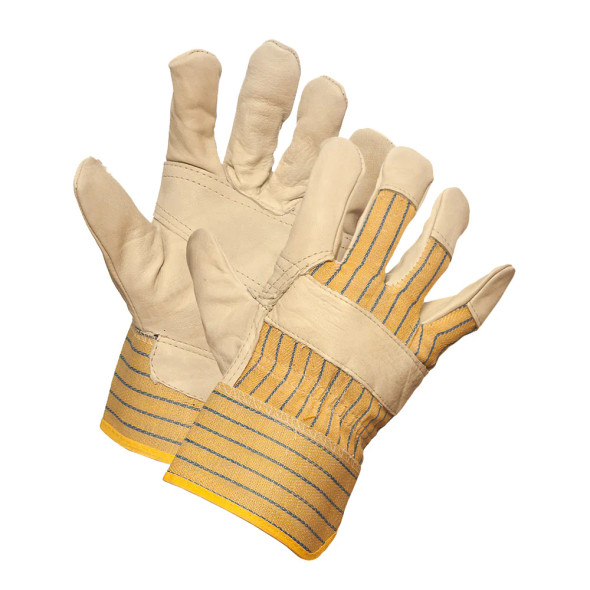 Forcefield Grain Leather Patch Palm Work Glove, Economy Grade | SafetyApparel.ca