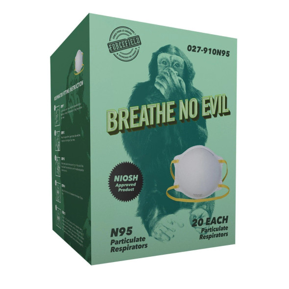 "Breathe No Evil" N95 Disposable Respirator (20/Box) | Safetyapparel.ca