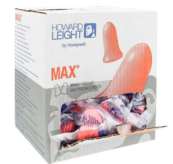 Howard Leight Maximum® Uncorded NR33 Foam Earplugs Box (200 Pairs/Box) | SafetyApparel.ca