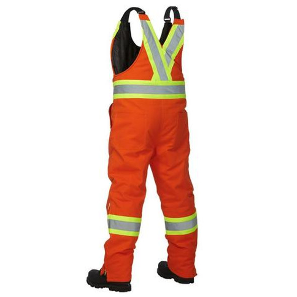 Hi-Vis Cotton Bib Overall, Back | Safetyapparel.ca