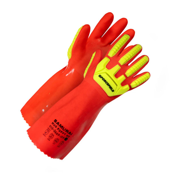 Samurai Mud Puppy HV Glove (12 Pair/Bag) | SafetyApparel.ca