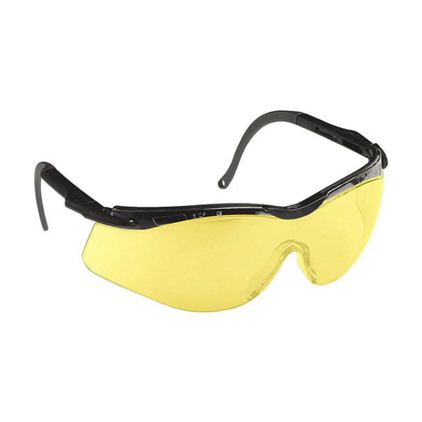 Honeywell Eyewear N-Vision Safety Glasses - Black and Grey Frame Amber Len (12 Pairs/Box) | SafetyApparel.ca