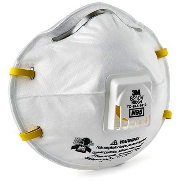 3M™ 8210V N95 Disposable Particulate Respirator (80 Masks/Case) | SafetyApparel.ca
