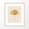 'Sun Palm I' in Ochre Abstract Leaf Art Print from The Printed Home