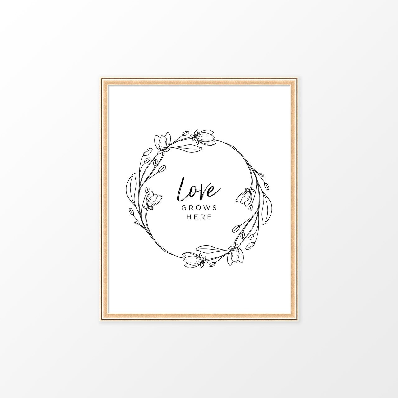 'Love Grows Here' Art Print from The Printed Home