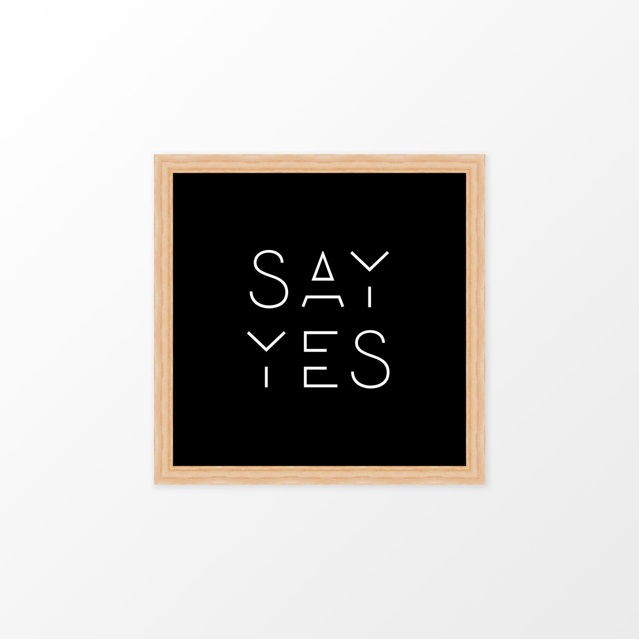 'Say Yes' Typographic Poster from The Printed Home (Printable)