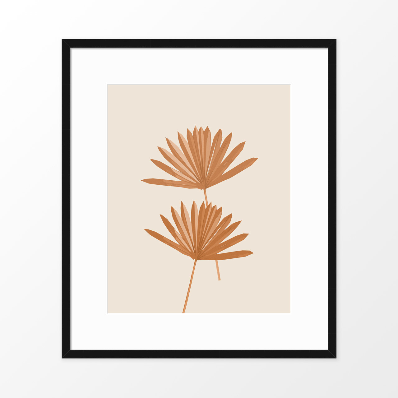 'Sun Palm II' Abstract Leaf Art Print in Sienna from The Printed Home (Printable)
