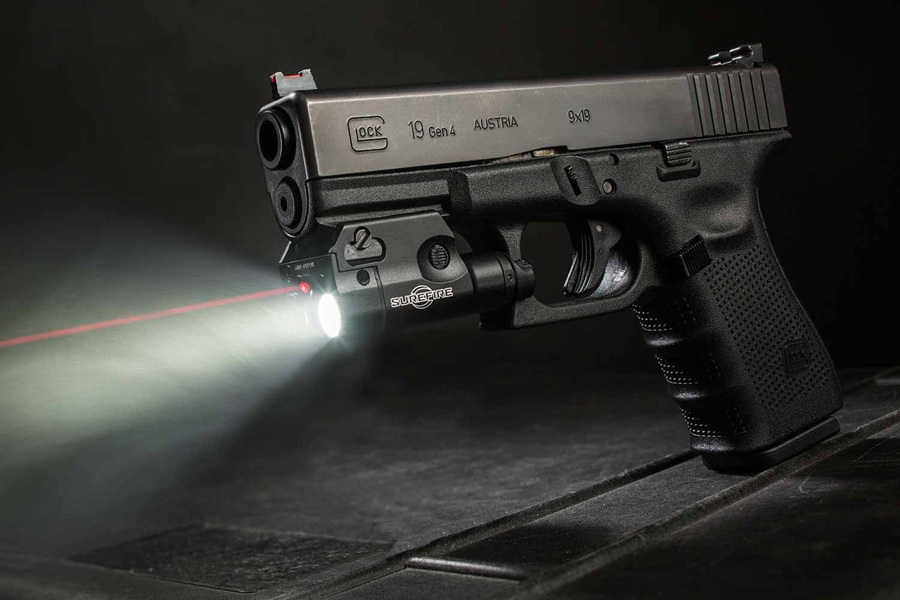 Surefire XC2A Compact LED Pistol Light with Red Laser
