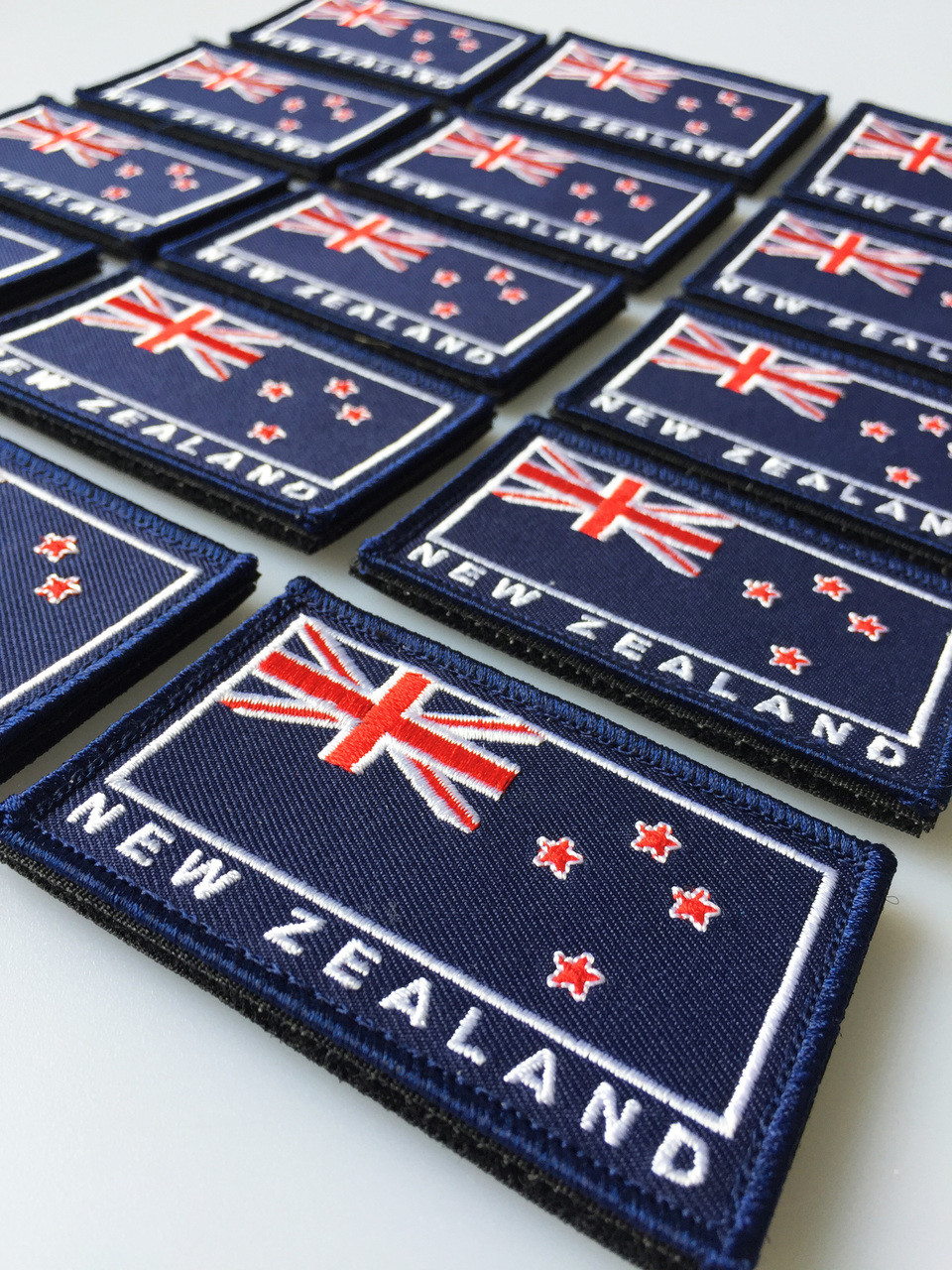 Embroidered New Zealand Flag Patch w/Velcro Backing Original
