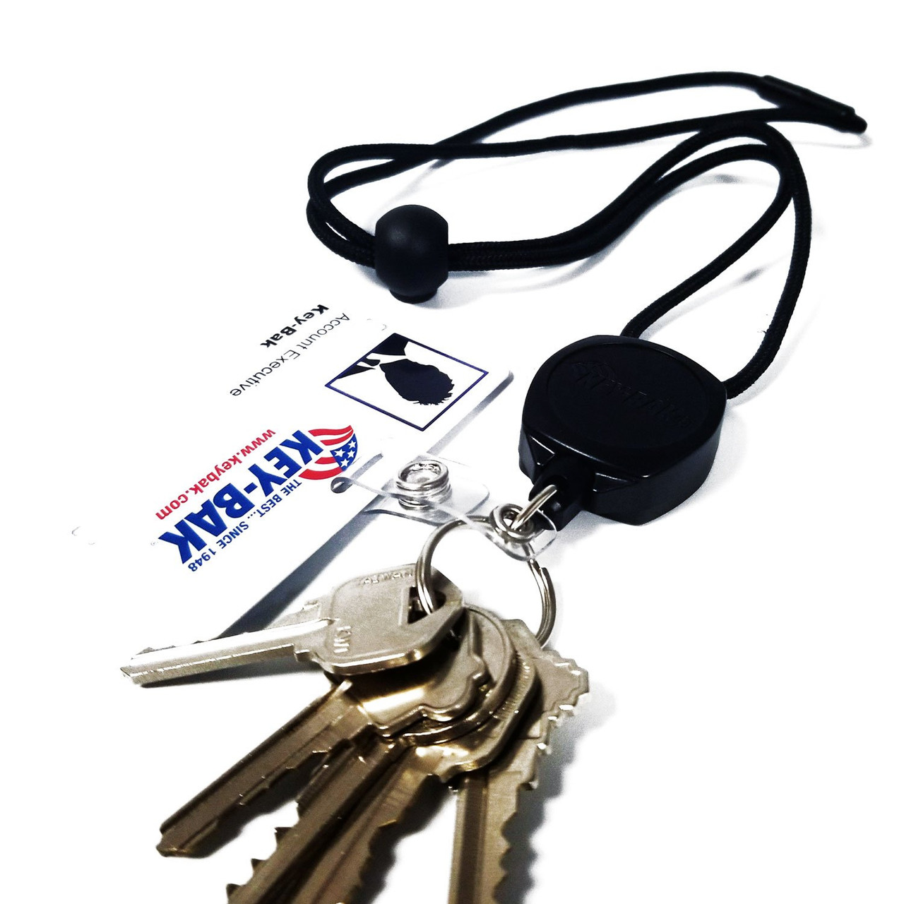 2 Heavy Duty SIDEKICK Badge Reels Retractable I'd Holder Key Chain