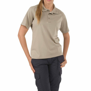 5.11 Women's Performance S/S Polo 61165 - silver tan - front 5.11 Women's Performance S/S Polo 61165 - silver tan - front