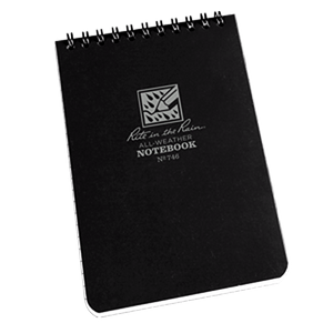 RITR Tactical Notebook 4" x 6" Black RITR Tactical Notebook 4" x 6" Black