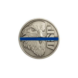 ASP Blue Line Challenge Coin ASP Blue Line Challenge Coin