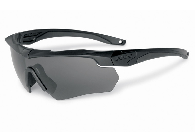 ESS Crossbow ONE Black Eyeshields with Smoke Grey Lenses