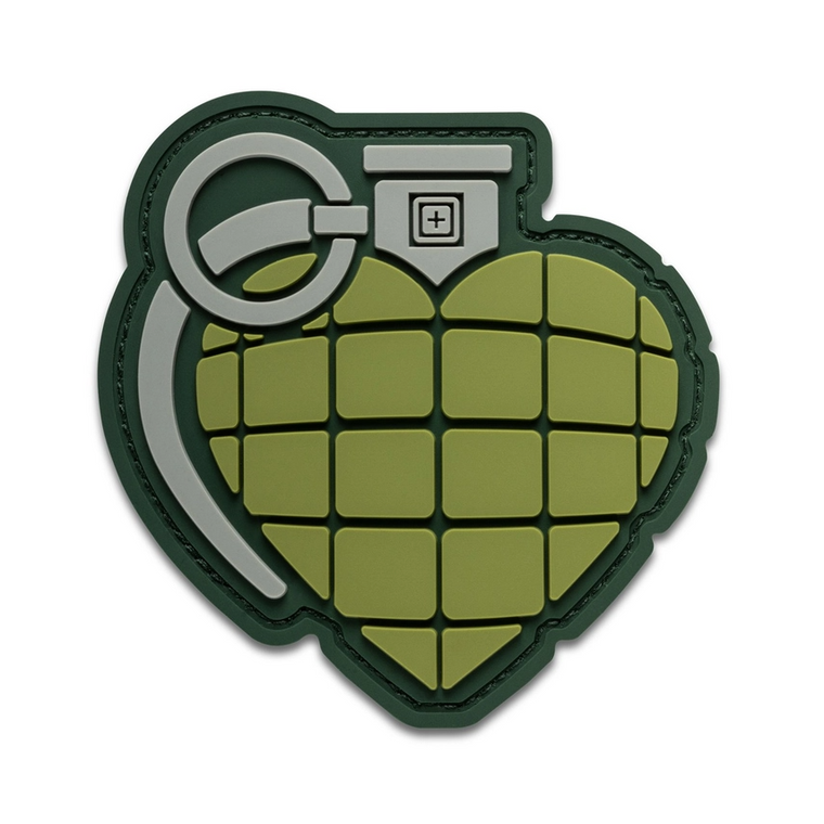 5.11 Grenade Heart Grn Patch (5-92171-194)