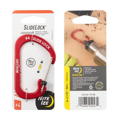 Nite Ize SlideLock Carabiner Aluminium #3 - Red
