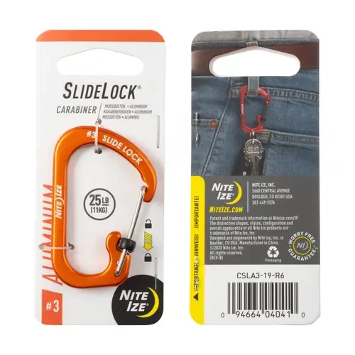 Nite Ize SlideLock Carabiner Aluminium #3 - Orange