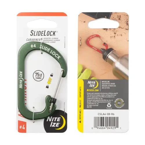 Nite Ize SlideLock Carabiner Alumium #4 - Olive