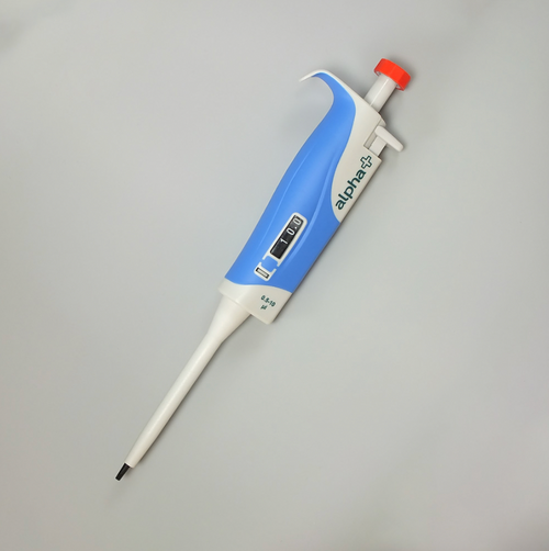 Alpha+ single channel 0.5 to 10µl variable volume pipette