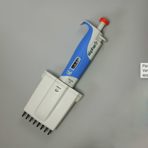 Alpha+ 8-channel 0.5 to 10µl variable volume pipette