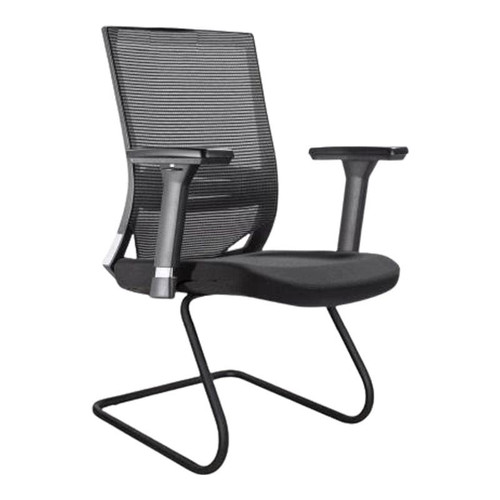 G7 Galaxy Visitor Office Chair ISC-MVC-GV7, ergonomic office chair with black mesh backrest, padded seat, and adjustable armrests, suitable for office use.