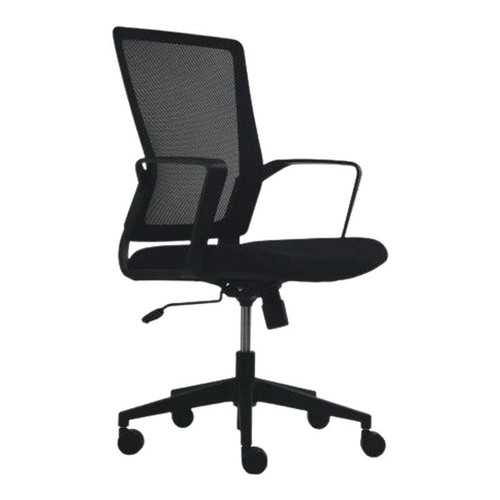 G8 Galaxy Medium-Back Office Chair, ergonomic black mesh office chair with adjustable height and armrests.
