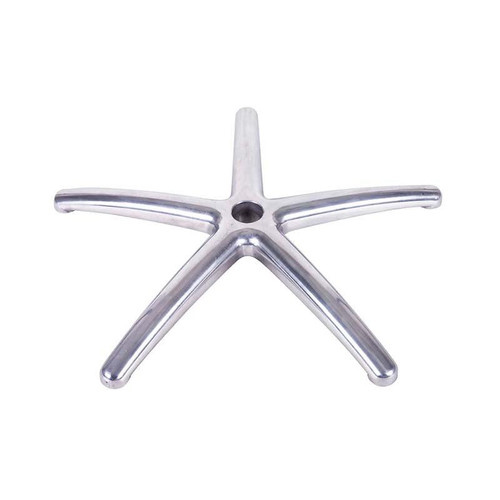 700mm Aluminium Chair Base ROS-BA/AL-350, metallic five-star chair base with a central hole for mounting, designed for sturdy support and stability. 700mm Aluminium Chair Base ROS-BA/AL-350, metallic five-star chair base with a central hole for mounting, designed for sturdy support and stability.