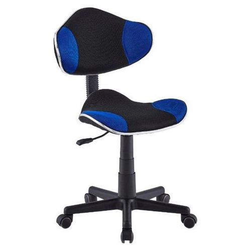 Happy Operator Chair TOC-OCH-CH8602, ergonomic black and blue office chair with adjustable height and swivel wheels.