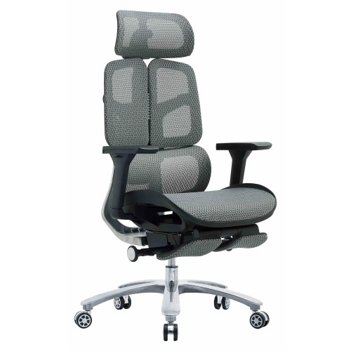 C4027 Black Mesh with Aluminium Frame High-Back Office Chair