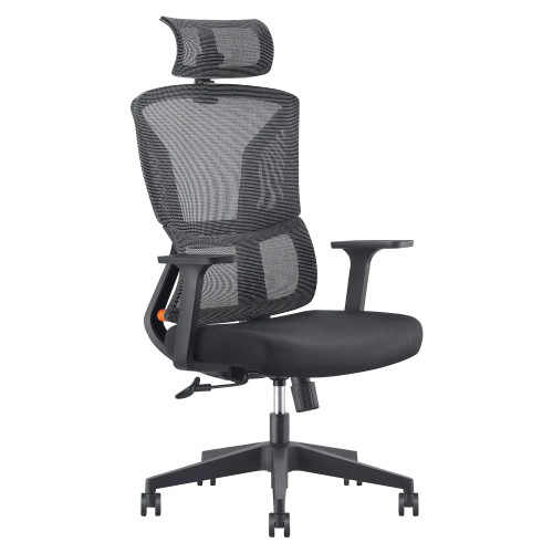 C4001 Black Mesh with Black Nylon Frame High-Back Office Chair